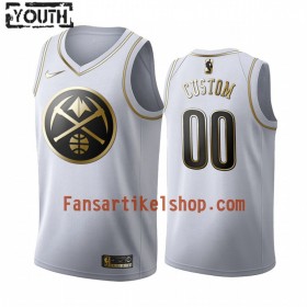 NBA Denver Nuggets Trikot Benutzerdefinierte Nike 2019-2020 Weiß Golden Edition Swingman - Kinder